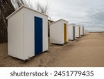 Beach cabins in a row
