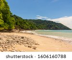 The beach at Cabo Blanco nature reserve near the town of Montezuma in Costa Rica.