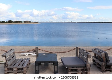 Beach Cafe On The Artificial Beach Of The Geeste Reservoir