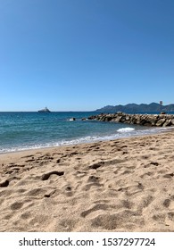 Beach Cannes With View On Sea