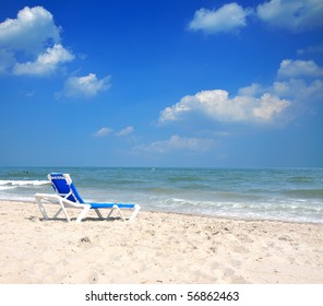 Beach Chair In Cape May Beach NJ