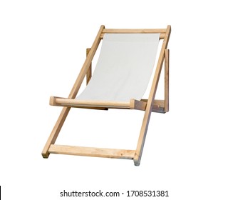 Beach Chair Isolated On White Background ,include Clipping Path