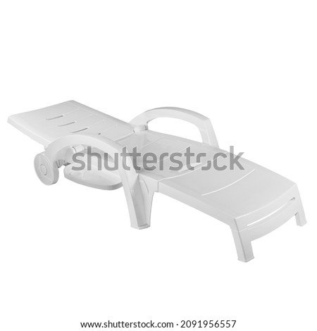Beach chair isolated on white background. Chaise longue.