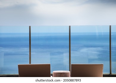 Beach Chair In The Outdoor Poolside, High Angle View