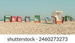 Beach chairs on the German North Sea or Baltic Sea