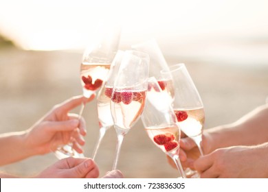 Beach Cheers Celebration Friendship Summer Fun Dinner Concept - Powered by Shutterstock