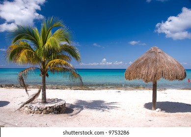 A Beach In Cozumel, Mexico.