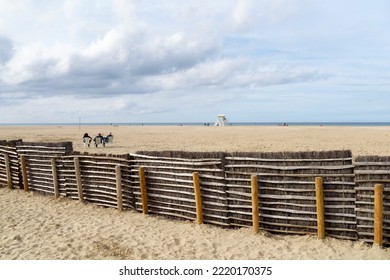 Beach Of Deauville In Normandy Coast