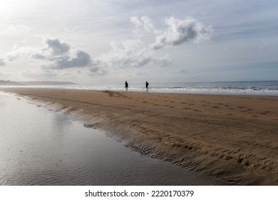 Beach Of Deauville In Normandy Coast