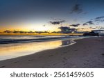 beach dramatic sunrise colourful Currumbin beach