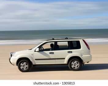 Beach Driving At Bribie Island, Queensland - Australia With Nissan X-trail