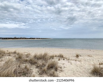 Beach In East Hampton On A Cloudy Winter's Day, NY, US