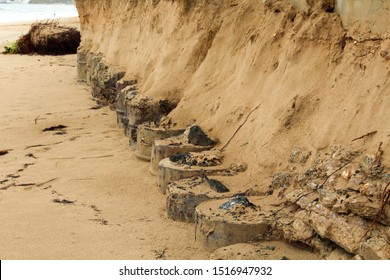 Beach Erosion Along Ocean Park Beach In San Juan Puerto Rico After Hurricane María