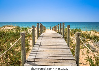 Beach Of Faro, Algarve, Portugal