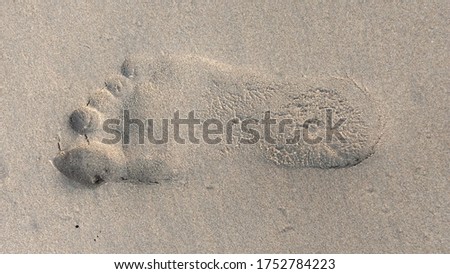 Beach Foot Step Mark on Sand Goa