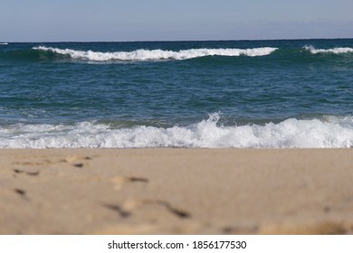 Beach Footprint Sand Pov Sea