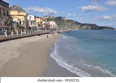 Beach In Giardini Naxos, Sicily