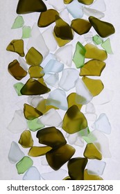 Beach Glass Close Up From Tumbled Recycled Glass