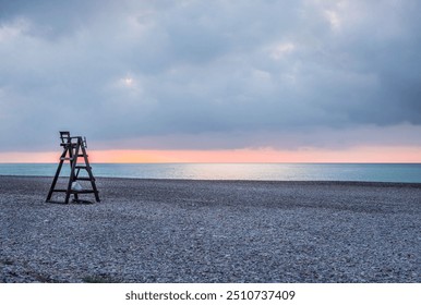 beach guardian's chair on a quiet beach - Powered by Shutterstock