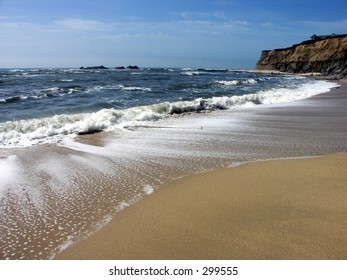 Beach at Half Moon Bay, california