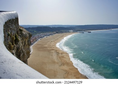 Nazaré Beach From High Viewpoint, Leiria, Portugal