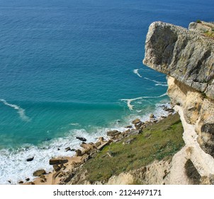 Nazaré Beach From High Viewpoint, Leiria, Portugal