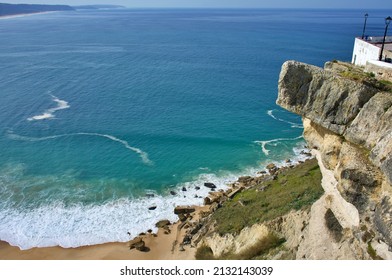 Nazaré Beach From High Viewpoint, Leiria, Portugal