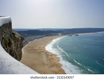 Nazaré Beach From High Viewpoint, Leiria, Portugal