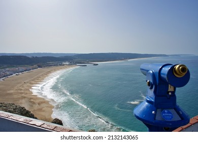 Nazaré Beach From High Viewpoint, Leiria, Portugal