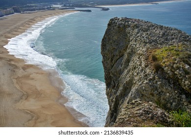 Nazaré Beach From High Viewpoint, Leiria, Portugal