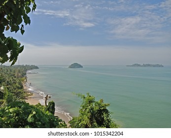 Beach from hill