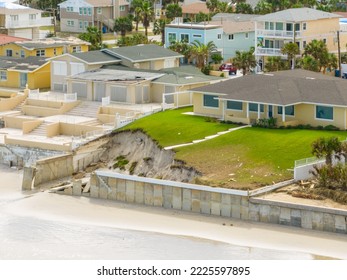 Beach Homes Collapse Aftermath Hurricane Nicole Daytona Florida