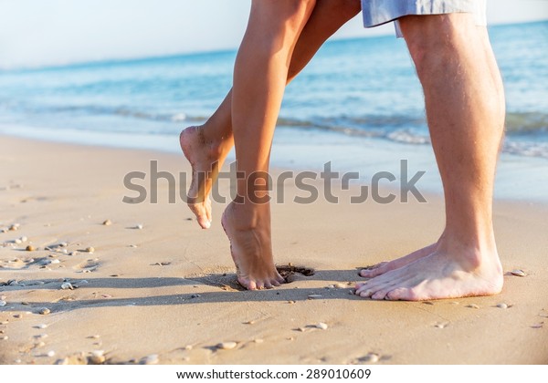 Beach Human Foot On Stock Photo (Edit Now) 289010609