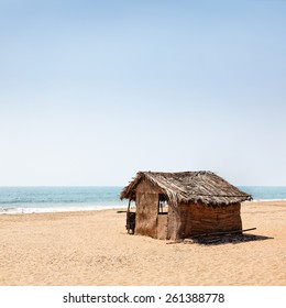 A Beach Hut On A India Seacost