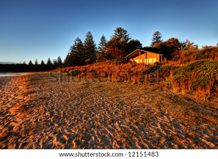 Beach Hut in Summer Time