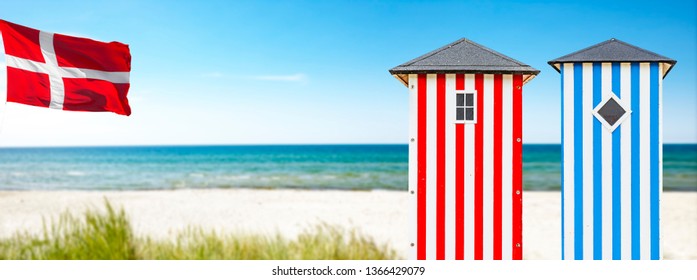 Beach huts in Denmark 