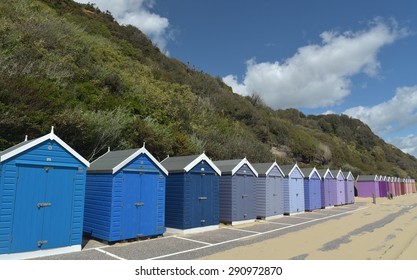 Beach Huts On Promenade, Bournemouth, Dorset