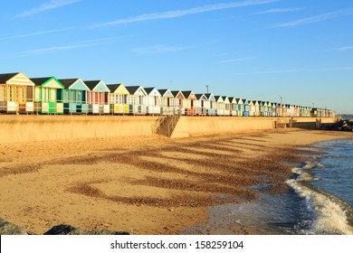 Beach Huts At Southwold,Suffolk England