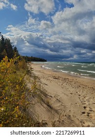 Beach, Lake Michigan, Fall In Michigan, Mackinac City Michigan