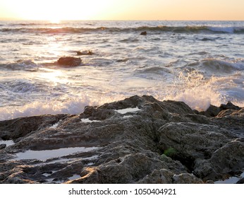 Beach Landscape Photography, On The Southern California Coast San Diego, Crystal Cove, Santa Barbara, Channel Islands Catalina Island For Travel Blogs ,web Graphics, Banners, With Copy Space.