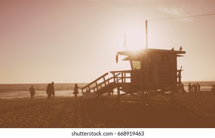 Beach Life Guard House In California