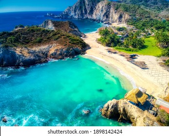 Beach In Maruata, Michoacan, Mexico 