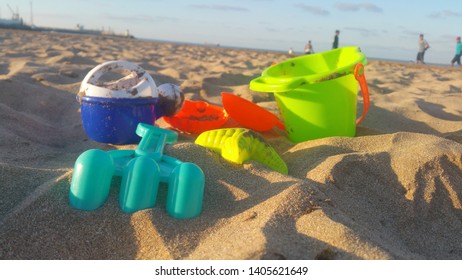 Beach Of  Mohamadia In Morroco With  Kids Stuff  