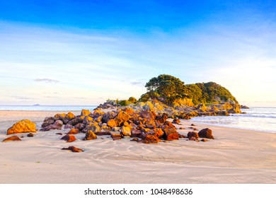 Beach, Mount Maunganui, Bay Of Plenty, New Zealand.