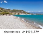 The beach near the port of Nafpaktos, Greece