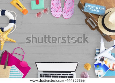 Beach Objects Travel Concept