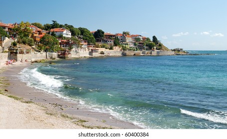 Beach On The Black Sea In Nessebar, Bulgaria