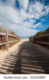  A Beach On The Cape Cod With Sand Dunes