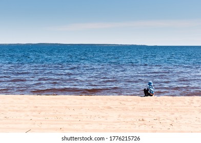 Beach On Lake Ladoga, Priozersky District Of The Leningrad Region Of Russia