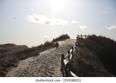 A Beach On Rhode Island In The Winter